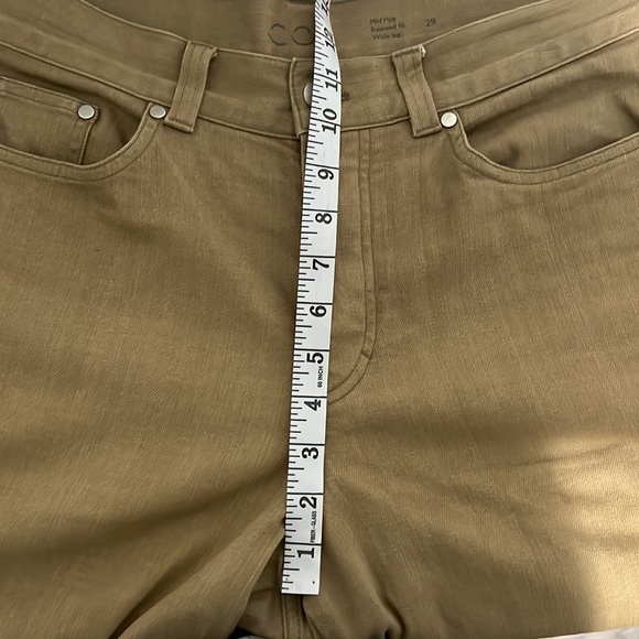 COS Tan Midrise Relaxed Fit Wide Leg Pants Size 29 - Picture 6 of 13